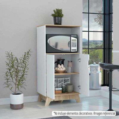 Imagen 2 del producto Mueble para Microondas TuHome Bi Color Blanco Duna 2 Puertas