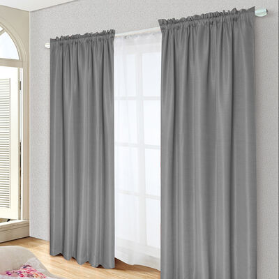 Combo Cortinas Doral Tabatha 220 x 140 cm Gris