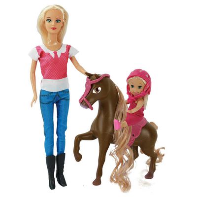 Imagen 1 del producto Muñeca de 11.5 Pulgadas con Entrenamiento de Caballos Bonnie Pink