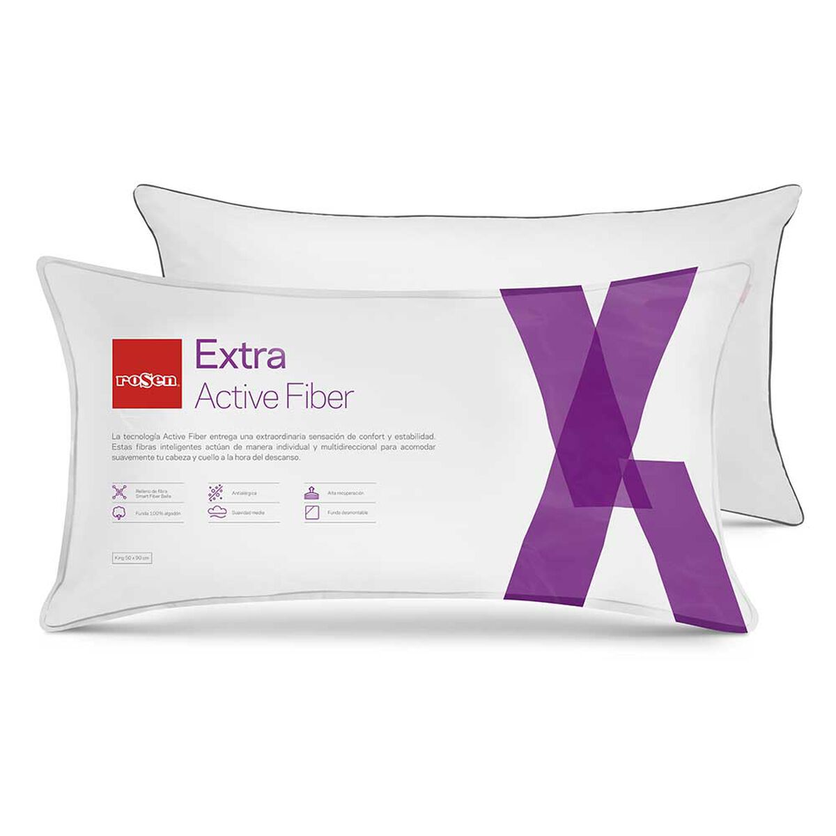 Cama Europea Rosen Base Dividida 2 Plazas Tempo + 2 Almohadas Extra