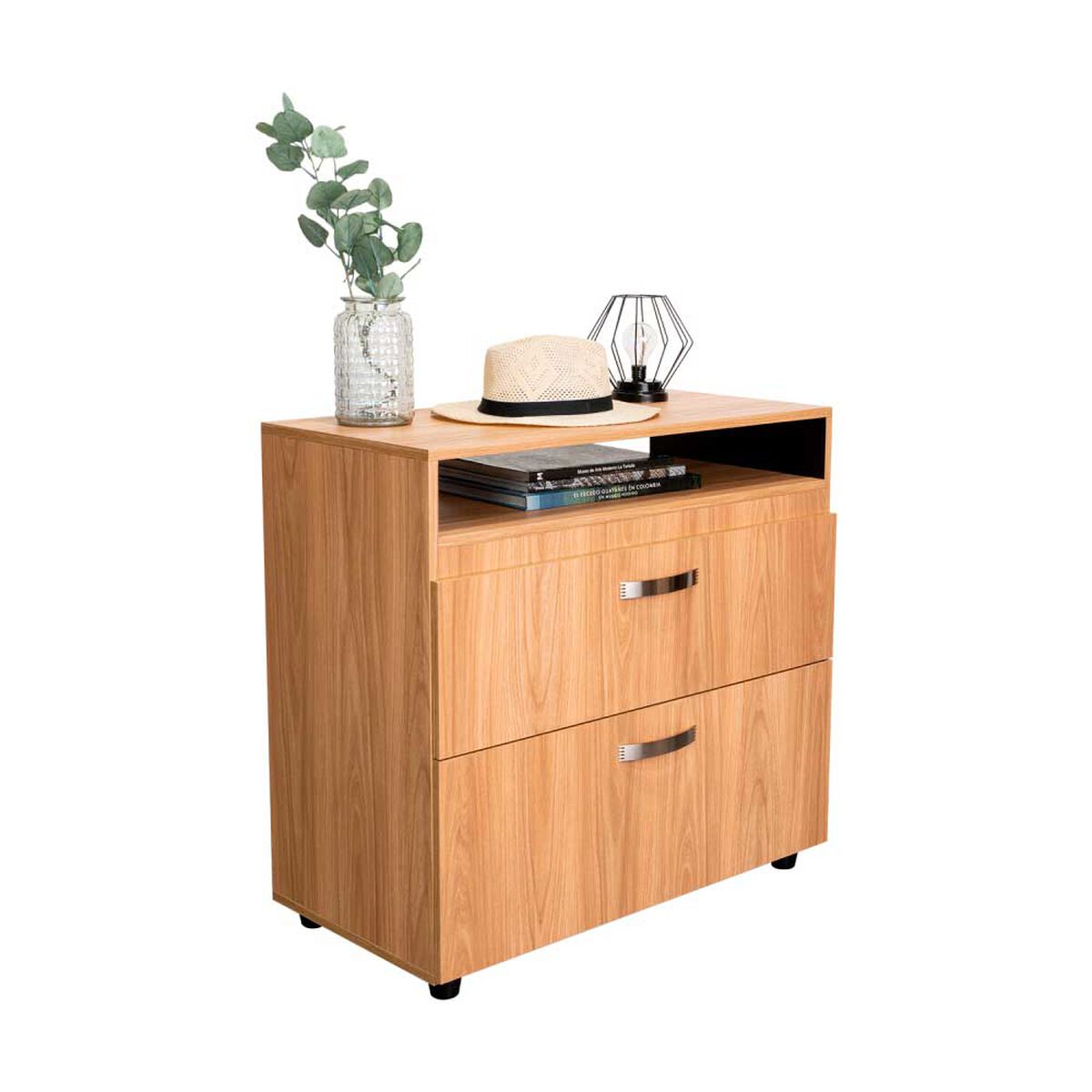C&oacute;moda Tuhome Barilo 2 Cajones Fresno Wengue