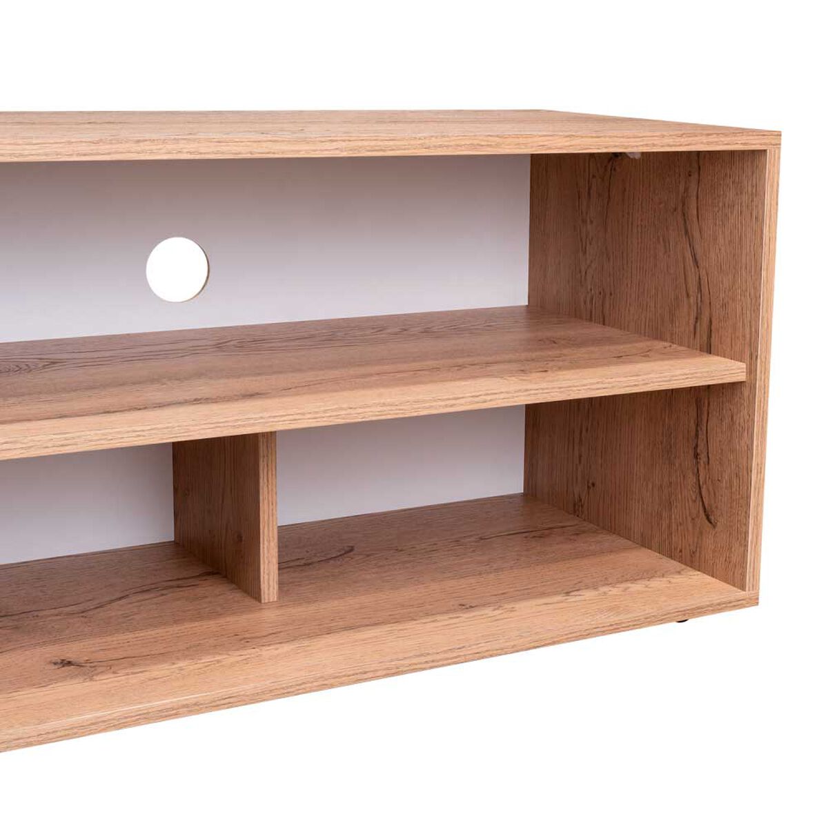 Rack TV TuHome Noah 55" Macadamia y Blanco