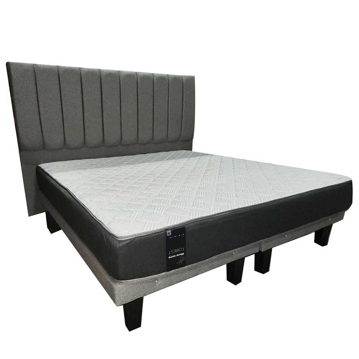 Cama Europea Illusions 2,5 Plazas Forest + Respaldo
