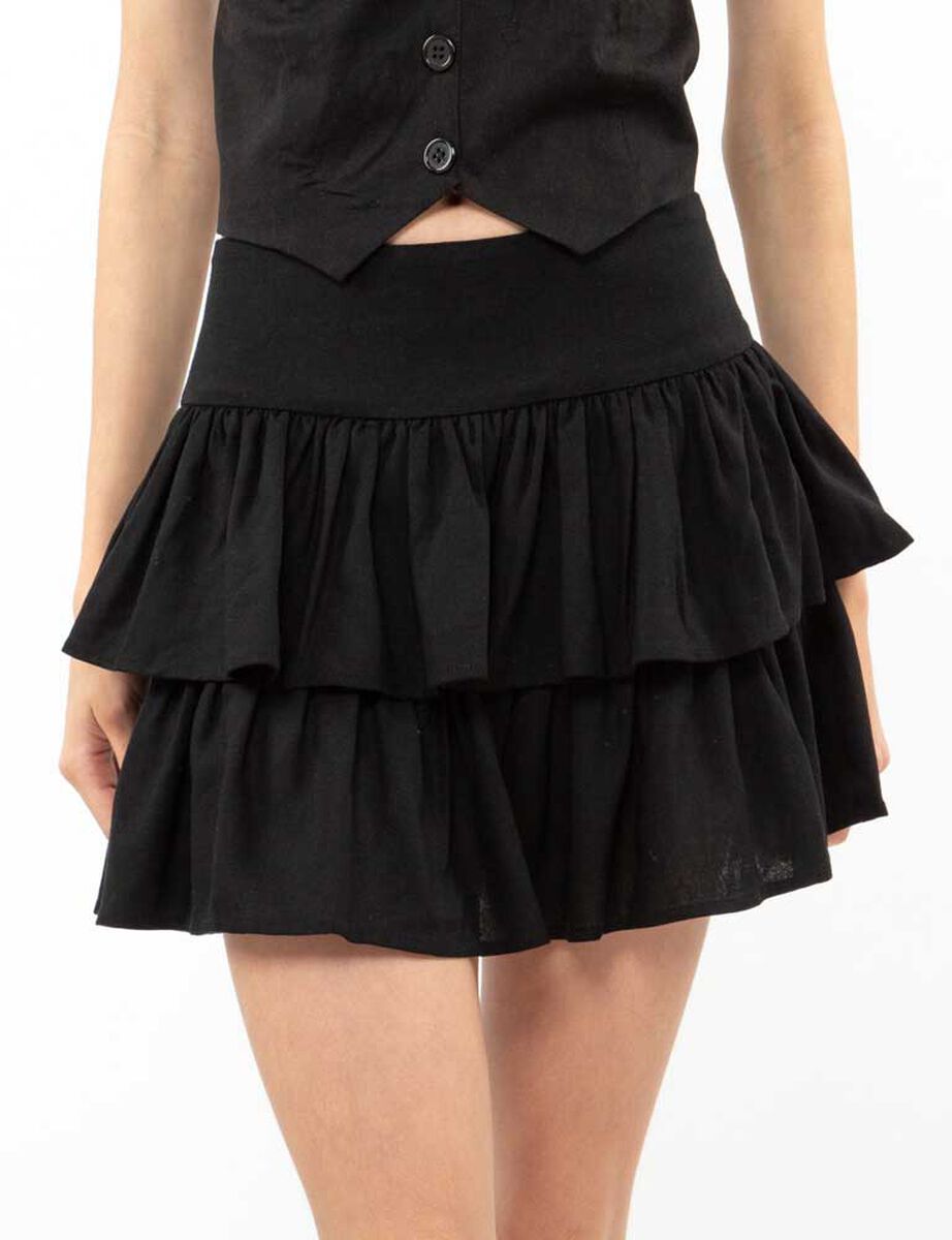 Falda Mini Lino Mujer Icono