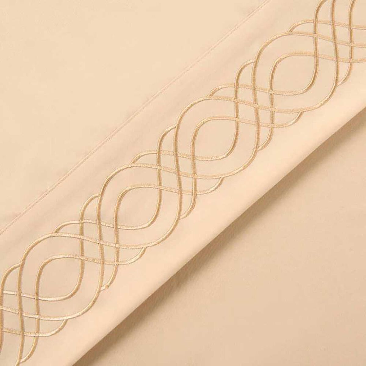 Juego de S&aacute;banas Illusions King Bordada Blonde Beige