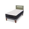 Cama Europea CIC 1,5 Plazas Premium + Respaldo Munich Olivo