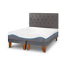 Cama Europea CIC Base Dividida 2 Plazas Alaska + Respaldo