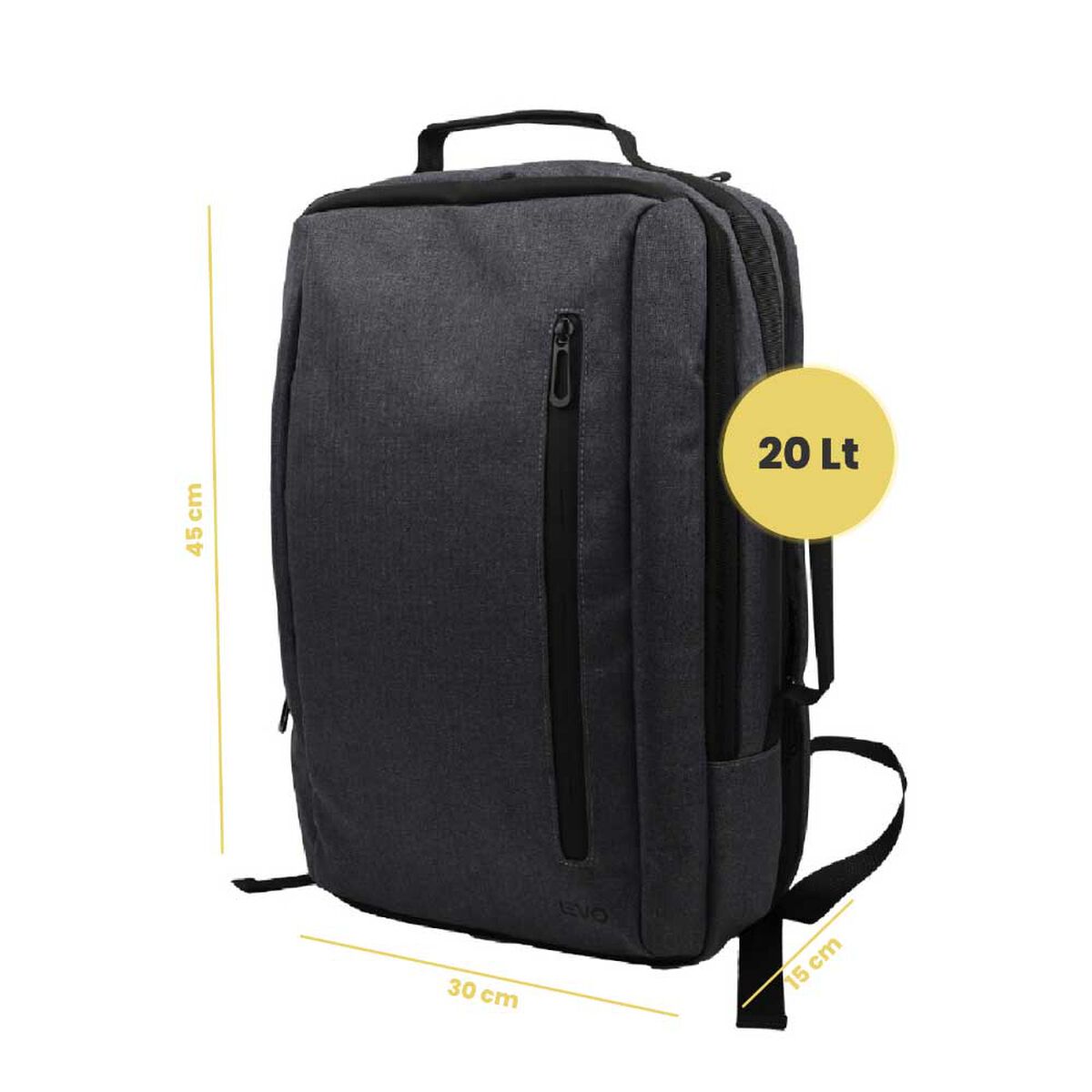 Mochila Notebook Levo Manager Gris 15,6"