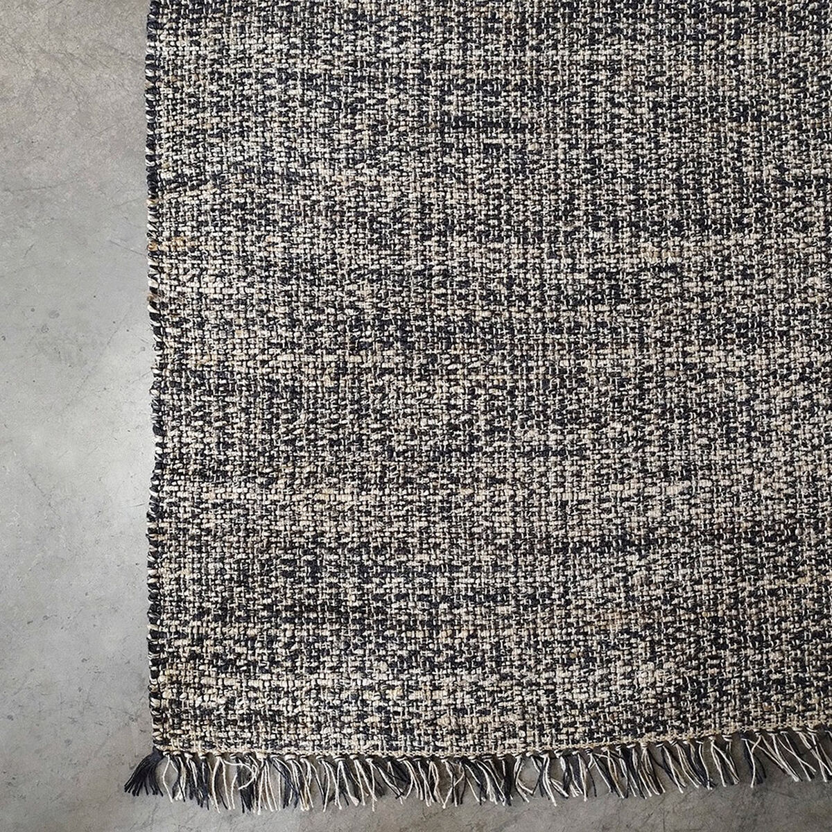 Alfombra Jute Idetex Melange 70x200 cm Negro