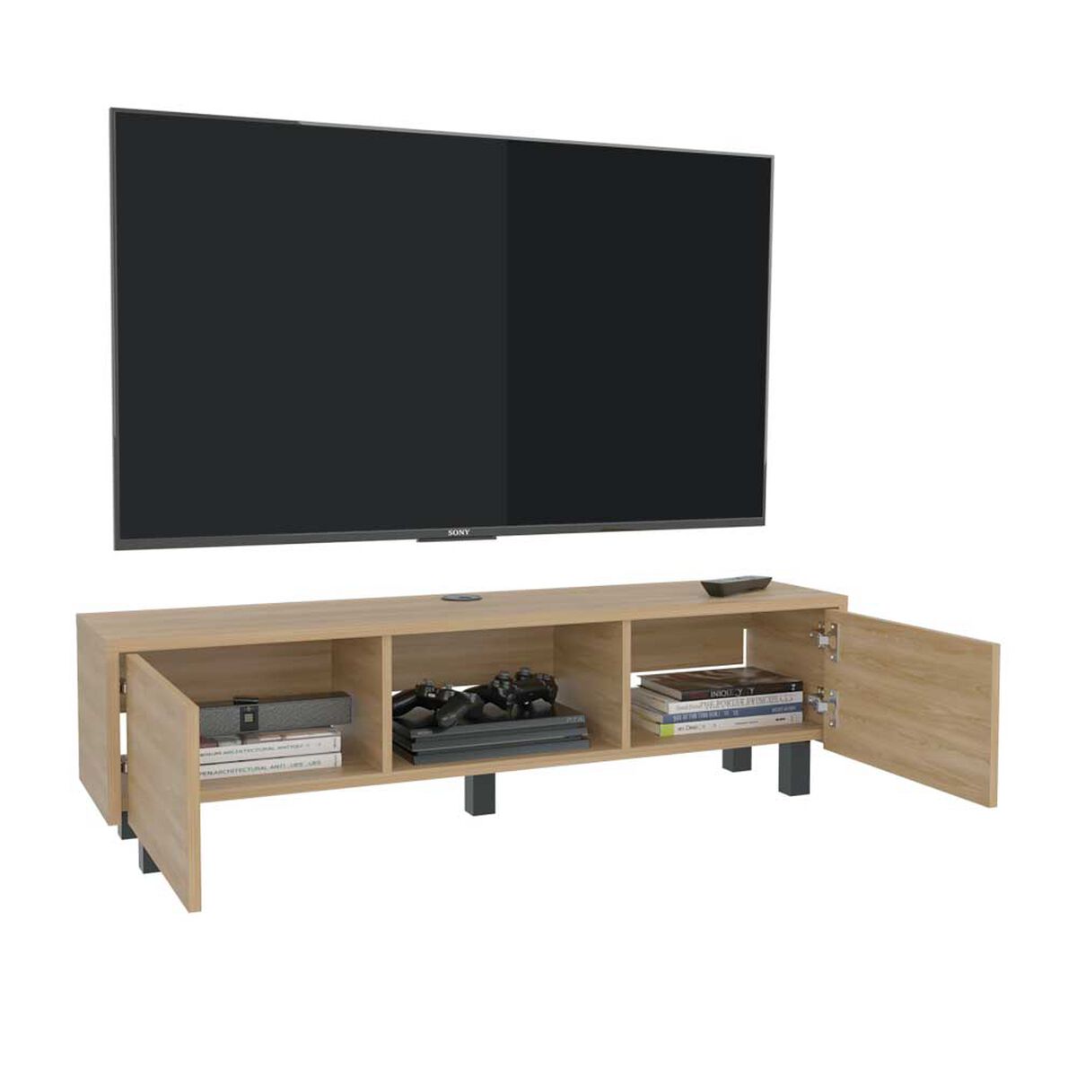 Rack Tuhome Glen Hasta 65" Fresno Europeo