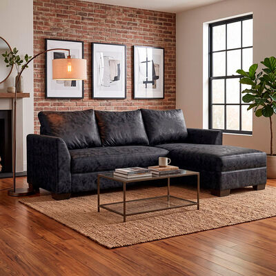 Seccional Derecho Muebles MPR Denver 4 Cuerpos Negro
