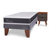 Cama Europea CIC 1,5 Plazas New Ortopedic + Velador Niger