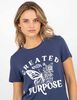 Polera Con Estampado Manga Corta Mujer Icono