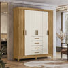 Clóset Di Poretti Aruba 6 Puertas 4 Cajones Off White