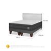 Cama Europea CIC Base Dividida King Lux + Respaldo Miro Alpino