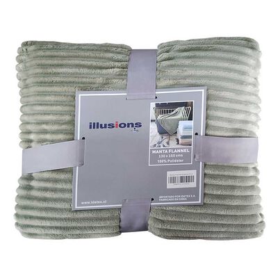 Manta Illusions 130 x 150 Olivo Flannel