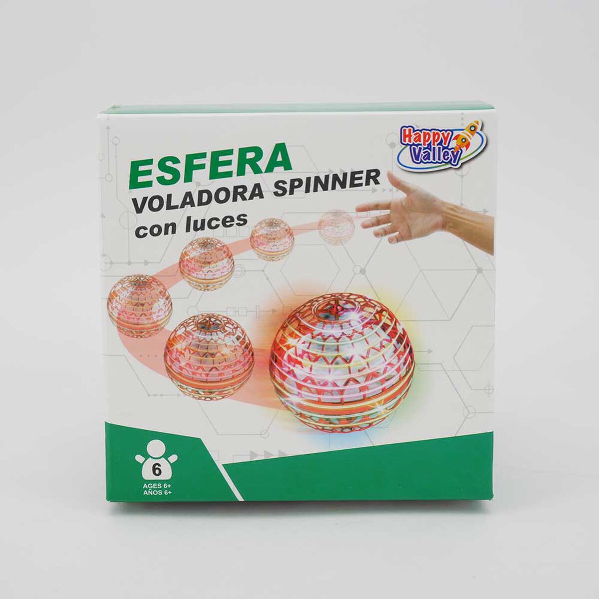 Pelota Voladora Spinning con cargador USB Multicolor Imp