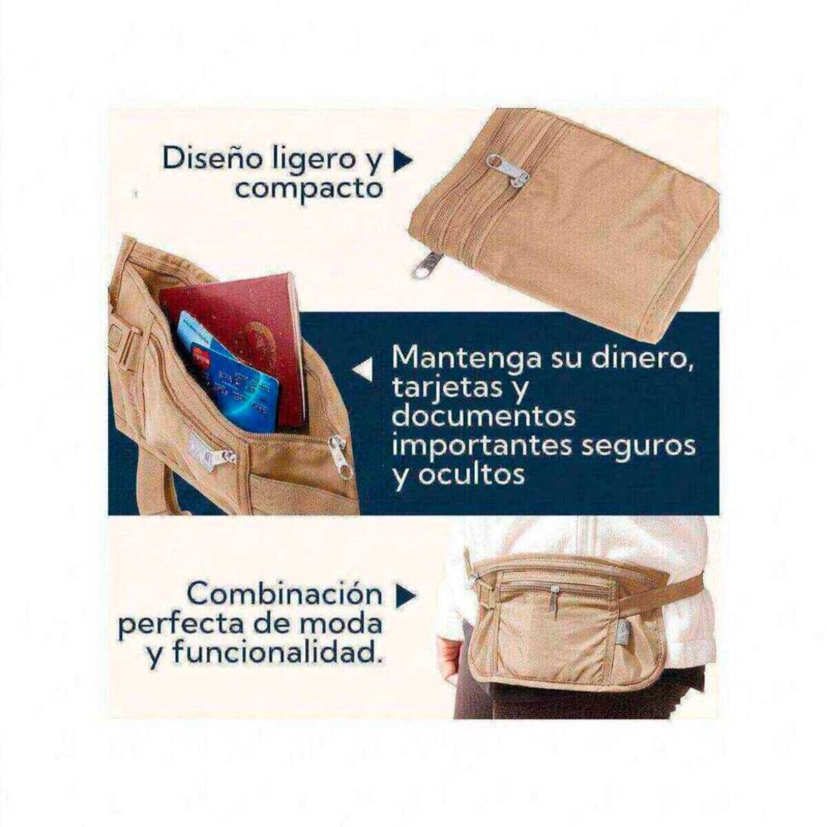 Banano para Viajes Beige Pro Outdoor