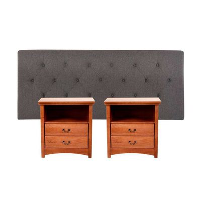 Imagen 2 del producto Respaldo King + 2 Veladores CIC Kavery