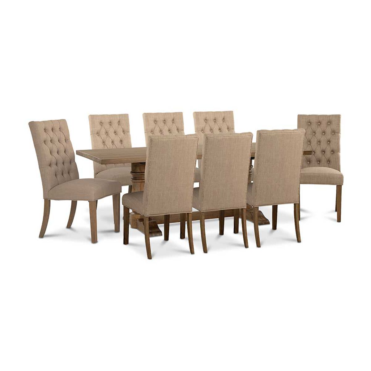 Juego de Comedor CIC Seattle 8 Sillas Walnut