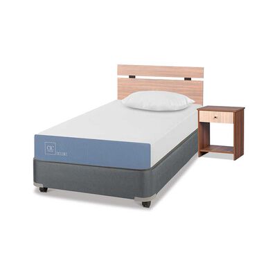 Imagen 2 del producto Cama Americana CIC 1,5 Plazas Excellence + Respaldo + 1 Velador Olmo + Almohada