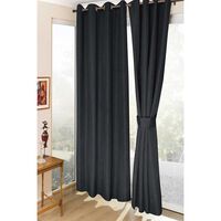 Juego de Cortina Doral Melbourne 140x220 cm Negro