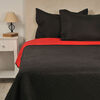 Quilt Rock King Negro - Rojo