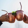 Set 2 Vasos Moscow Mule Mug Simplit Cobre + Bombillas 550 ml