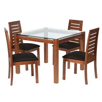 Juego de Comedor Latam Home Barcelona 4 Sillas Negro