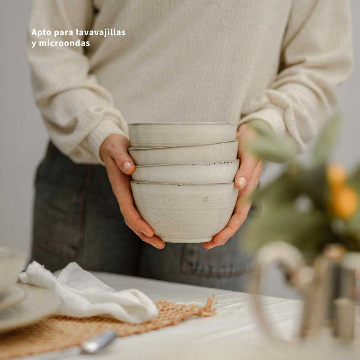 Set 4 Bowls Cerámica Simplit Siena 7,5 cm