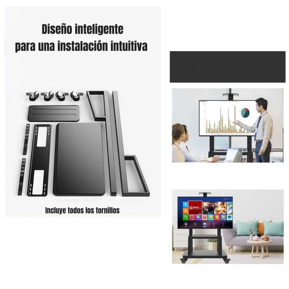 Soporte TV Pedestal LuBabycas 32" a 75"