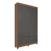Closet Altavision Guarapuava 6 Puertas 4 Cajones Caf&eacute; Grafito
