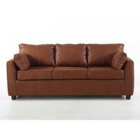 Sofá Kea Texas 3 Cuerpos PU Café