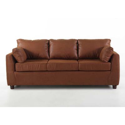 Sofá Kea Texas 3 Cuerpos PU Café