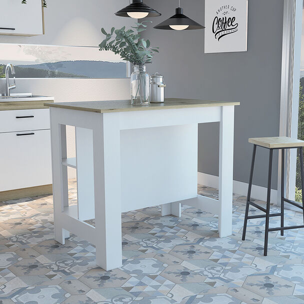 Mesa de Cocina TuHome Blanco Blanco Nevado
