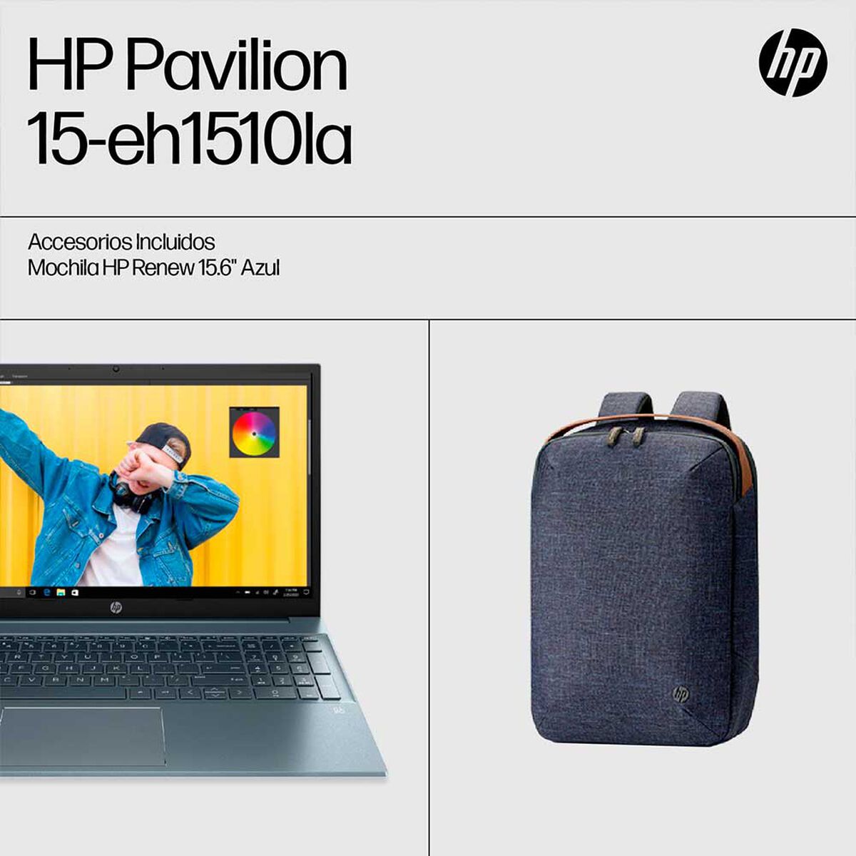 Notebook HP Pavilion 15-eh1510la AMD Ryzen 7 16GB 512GB SSD 15,6" + Mochila Renew