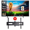 Combo LED 55" Hisense Ultra HD 4K + Soporte de Pared Articulado Fiddler