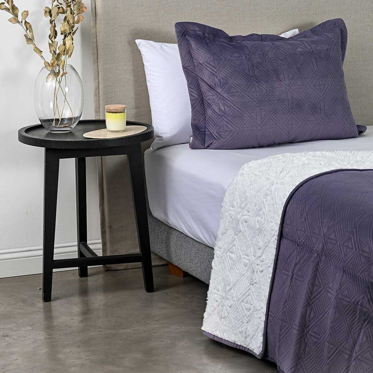 Quilt Sherpa American Family 1.5 Plazas Malva