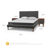 Cama Europea CIC King New Ortopedic + Respaldo Eufrates + 2 Veladores + Almohadas