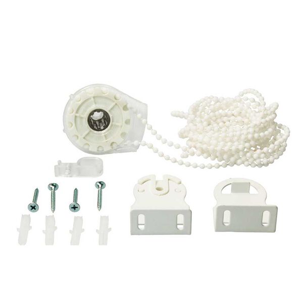 Kit Instalación para Cortina Roller Blackout Vincenzi R6029 Blanco 35 mm