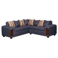 Sofá Seccional Ruzam Mobel Milano 5 Cuerpos Lino Gris