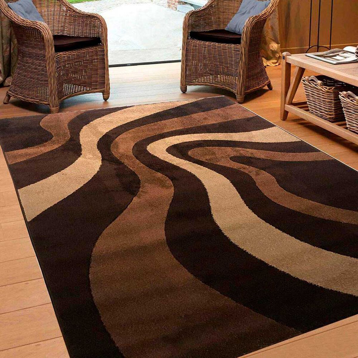Alfombra Idetex Carved Caf&eacute; 150 x 200 cm