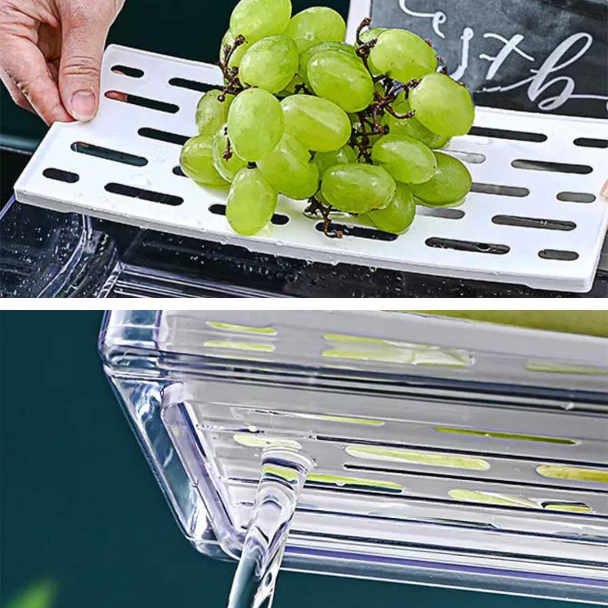 Organizador para Refrigerador con Drenaje Chica Simplit Pl&aacute;stico