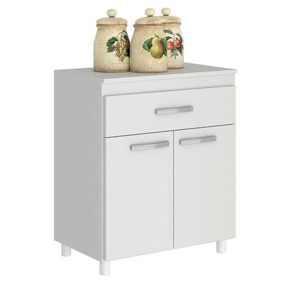 Mueble Auxiliar Vekkahome Betty 1 Cajón 2 Puertas Blanco