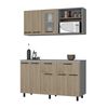 Combo Modulo Inferior con Top + Modulo Superior TuHome Hasselt Gris Rovere