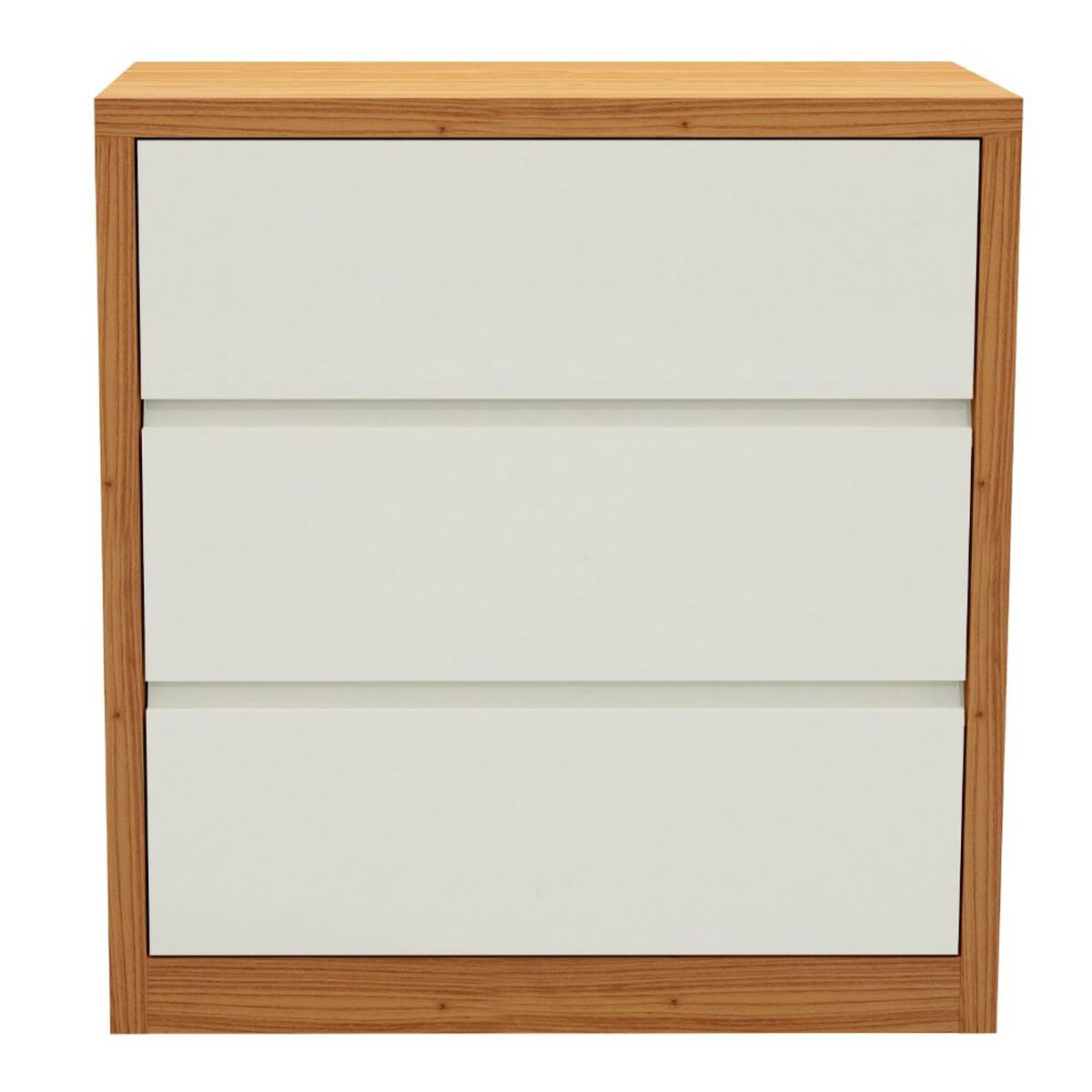 Cómoda Roca Pernambuco 3 Cajones Canela Blanco