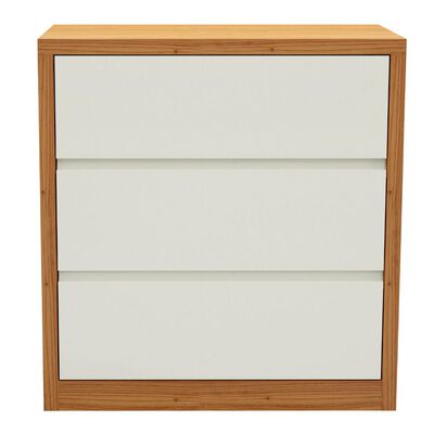 Cómoda Roca Pernambuco 3 Cajones Canela Blanco