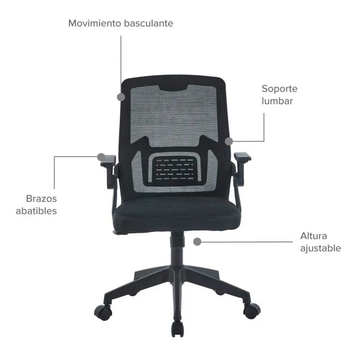 Silla de Escritorio Arthome Montreal Negra