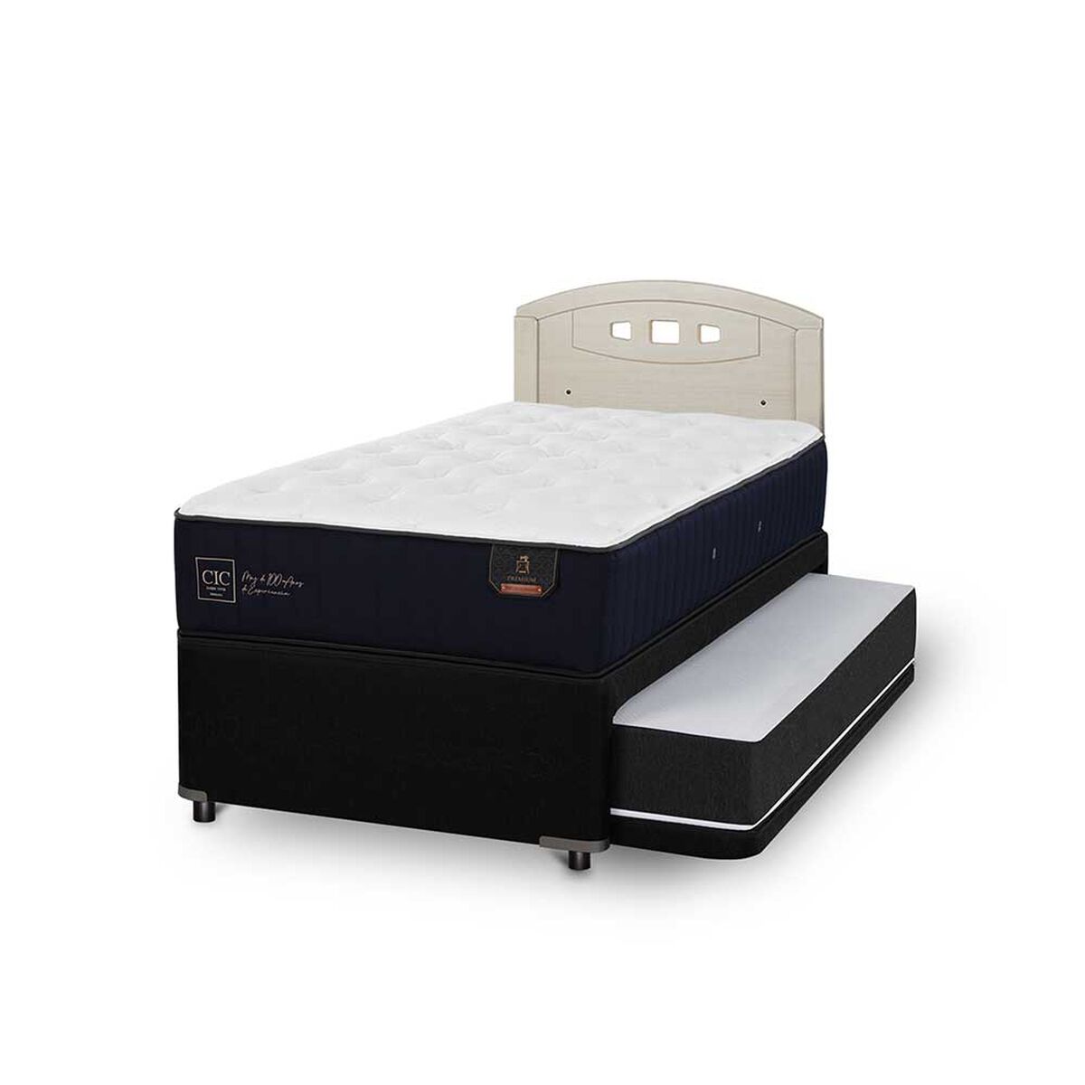 Cama Nido CIC 1,5 Plazas Premium + Respaldo Gales Alpino
