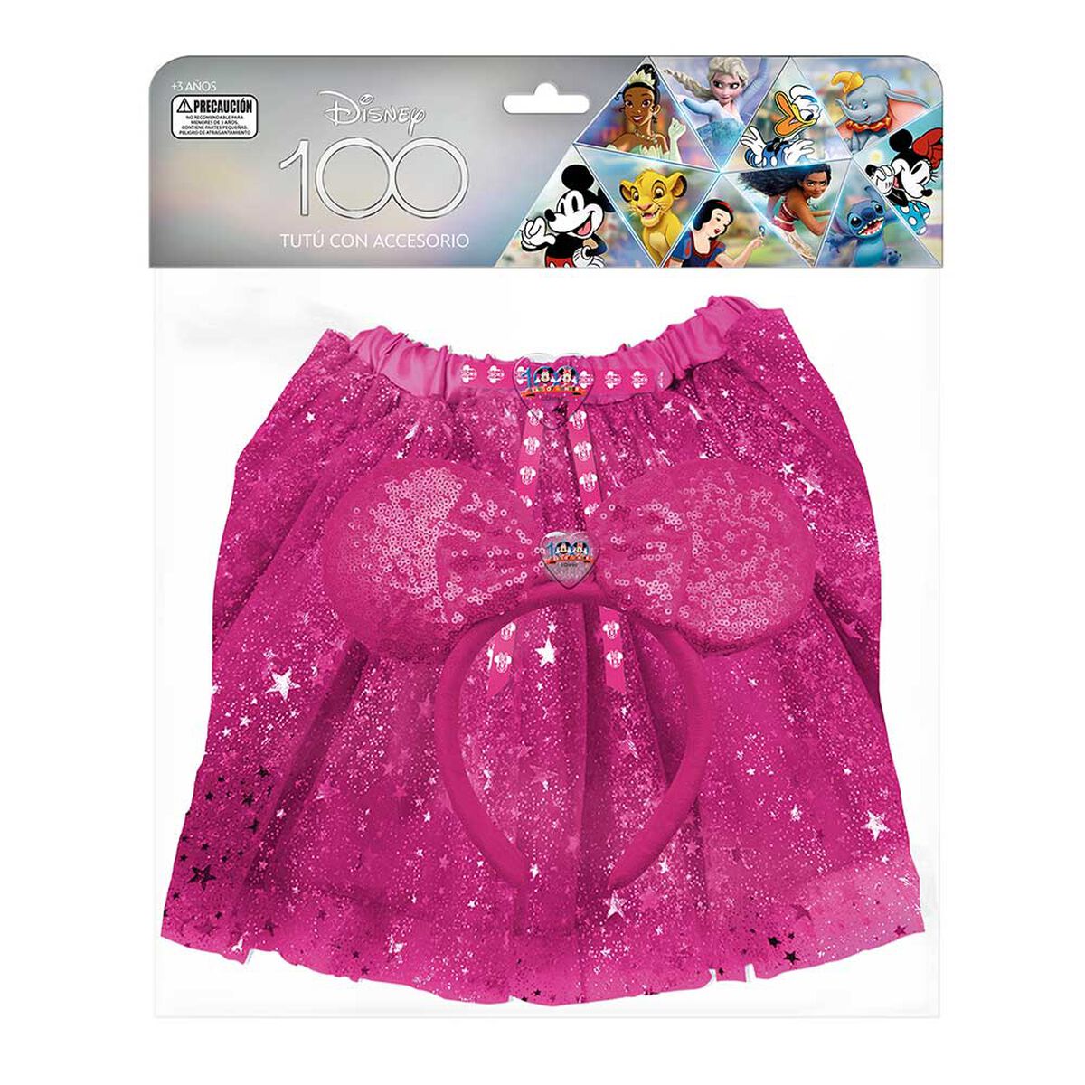 Accesorios Tutu Rosado con Oreja Disney 100 Años